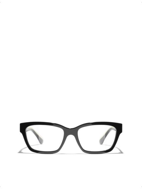 CHANEL CH3503B Rectangle-Frame Acetate Sunglasses