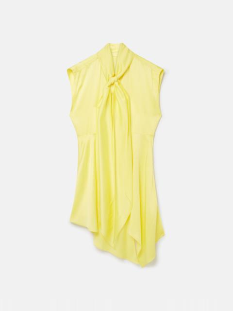 Silk Asymmetric Shirt Dress