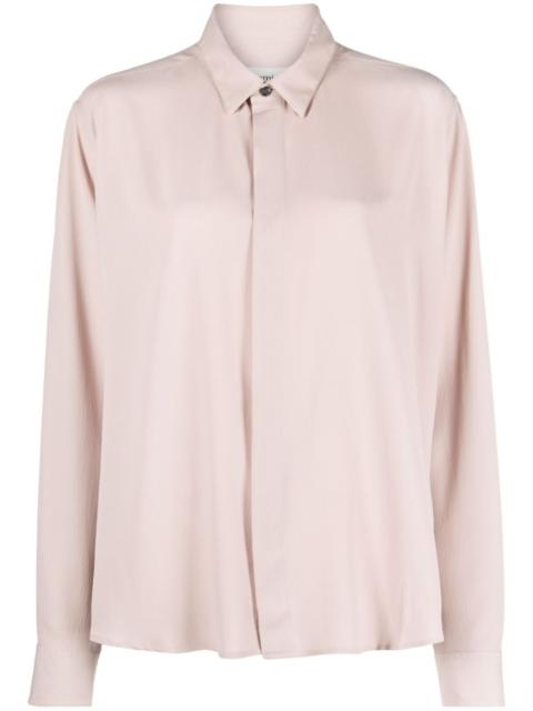 classic-collar crepe shirt