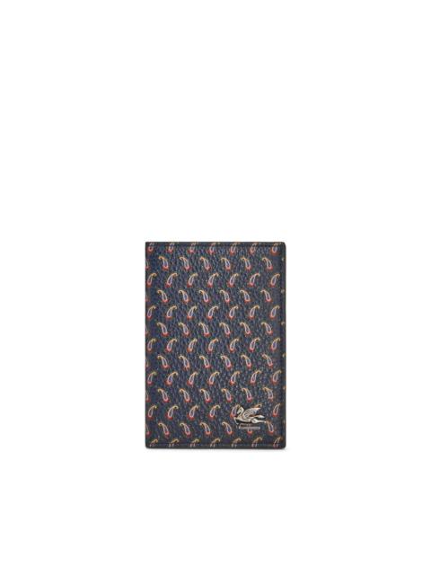 Etro Pegaso-plaque paisley-print wallet