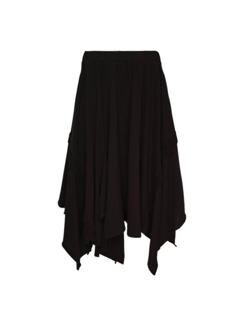 Yohji Yamamoto Draped Handkerchief Midi Skirt