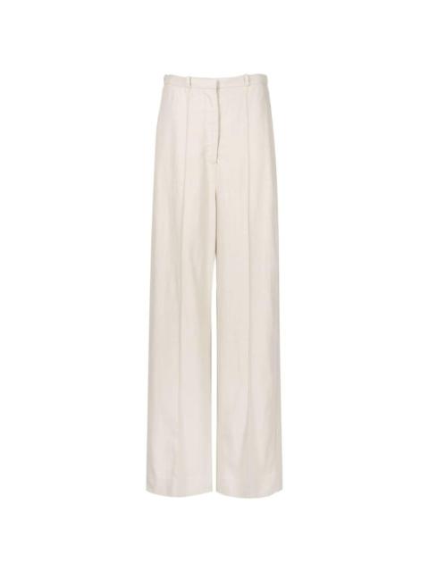 high-waisted wide-leg trousers