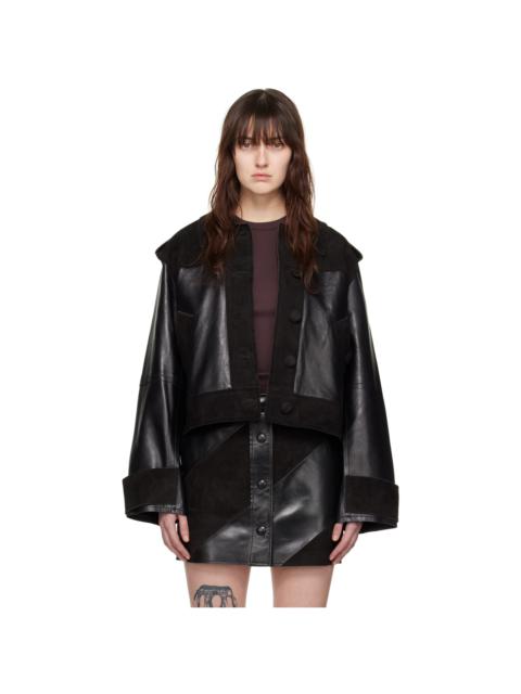 STAND STUDIO Black Corinne Leather Jacket