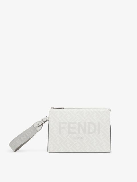 FENDI White FF fabric pouch