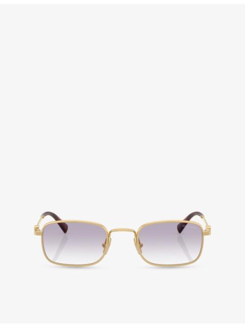 Miu Miu MU A53S Square-Frame Metal Sunglasses