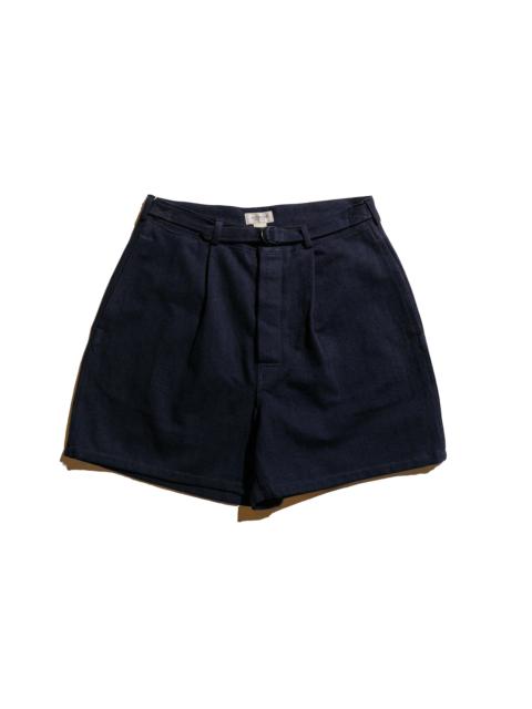 The Real McCoys MP25014 Belted Shorts / Cotton-Hemp Navy
