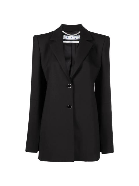 Off-White shoulder pads logo print blazer