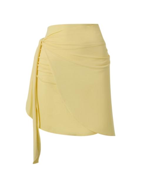 Hunza G wrap mini skirt