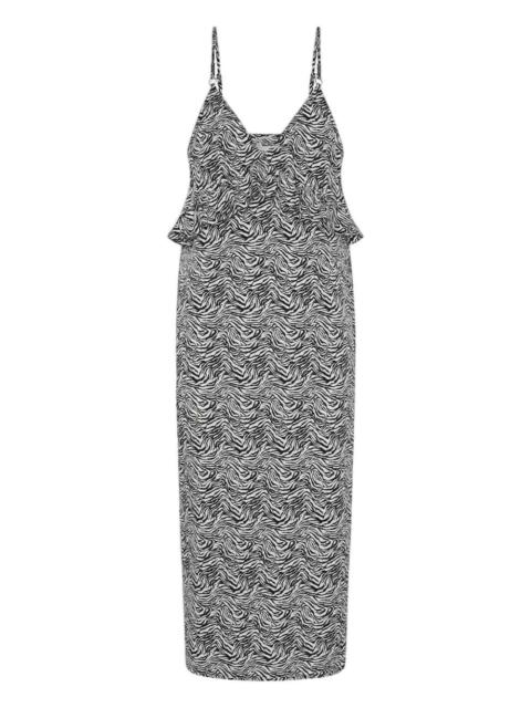 ONE TEASPOON Interference ruffled-detail midi dress