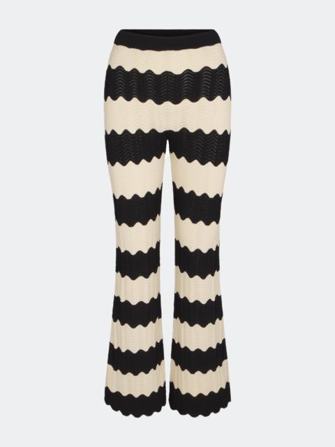 SIMONMILLER Moji Knit Pant in Black/Macadamia Wave Stripe