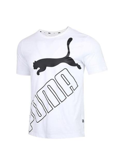 PUMA PUMA Big Logo Printed Short Sleeve TEE White 586464-02