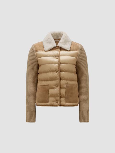 Moncler Padded Wool & Shearling Cardigan