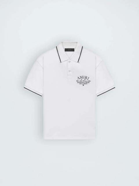 AMIRI☆Logo pique cotton polo shirt ポロシャツ【UK発】 AMIRI Arts District Logo-Embroidered Cotton-Piqué Polo Shirt