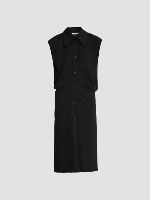 CO Women's Banana Cut Wool Shirtdress - Black