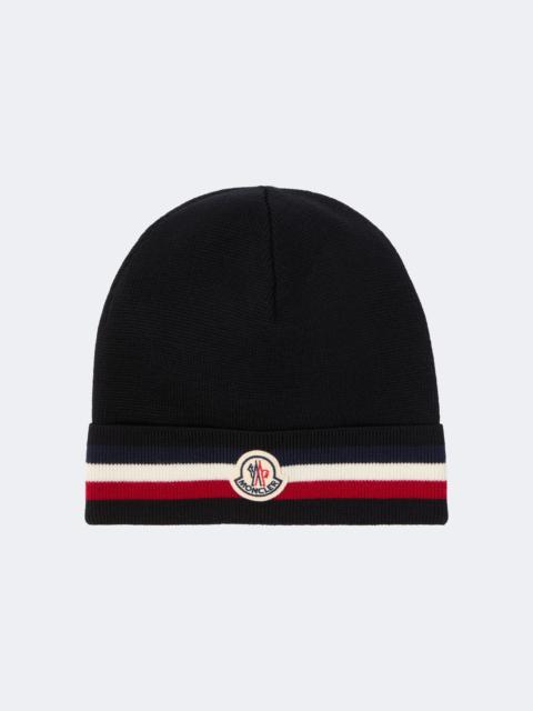 Moncler Tricolor virgin wool beanie