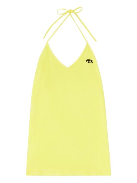 Diesel Milva-D-Pop V-neck logo mini dress