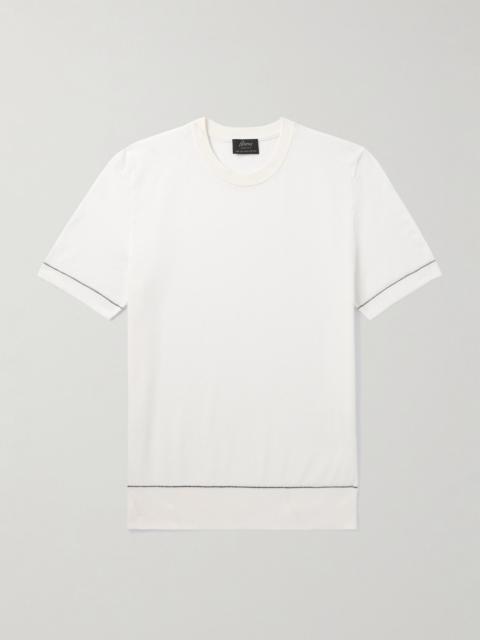 Brioni Slim-Fit Sea Island Cotton-Piqué T-Shirt White