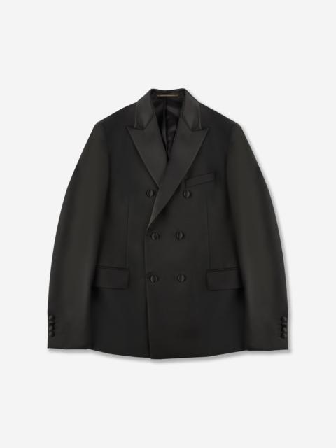 SLOWEAR Double-breasted wool and mohair twill jacket