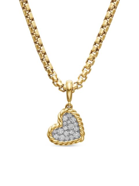 DAVID YURMAN Women's DY Elements Heart Pendant In 18K Yellow Gold with Pavé Diamonds - Diamond