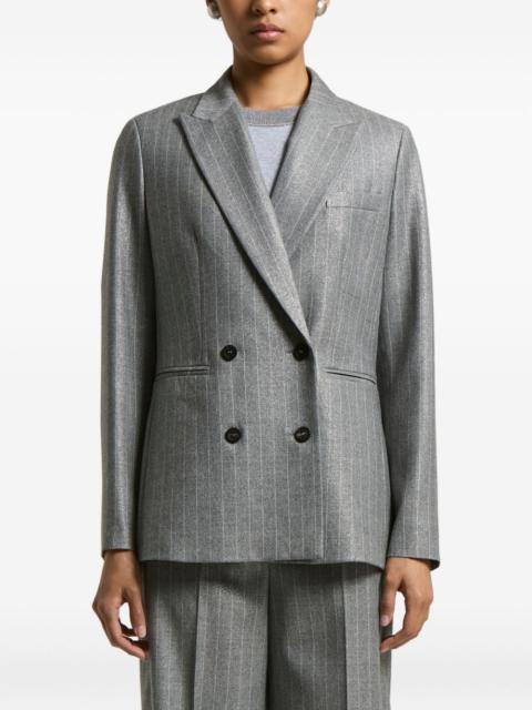 PESERICO pinstripe double-breasted blazer