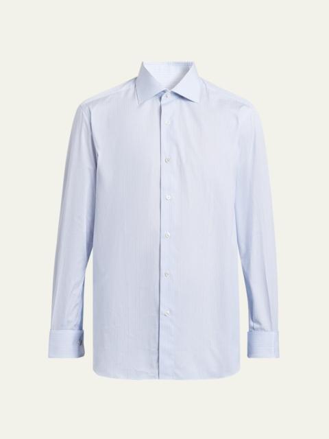 Brioni Men's Fine-Stripe Cotton Sport Shirt