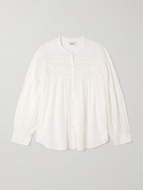Isabel Marant Étoile Plalia Pintucked Cotton-blend Voile Shirt