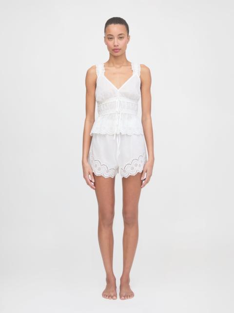 Hill House Home The Oslo Short - White Broderie Voile