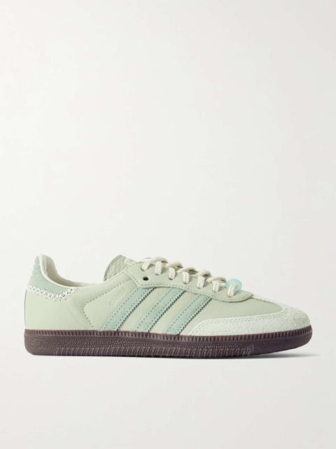 + Maha Samba OG suede-trimmed leather sneakers