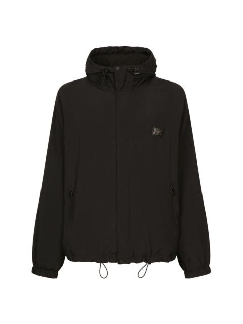 drawstring hooded jacket