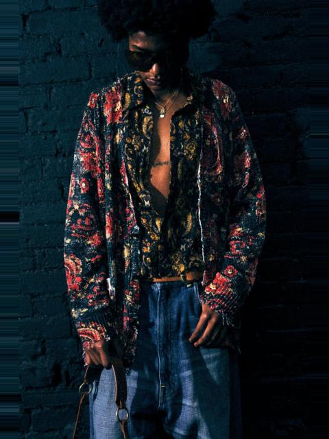 R13 PRINTED BOYFRIEND CARDIGAN