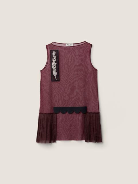 Miu Miu Embellished tulle dress