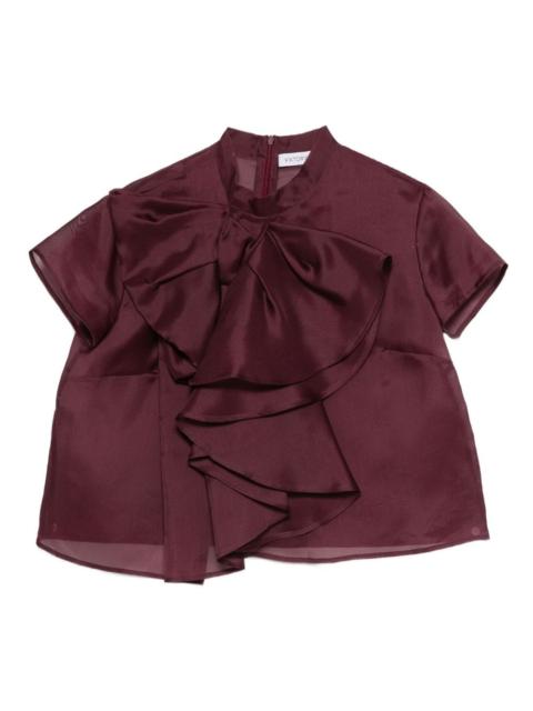 VIKTOR & ROLF bow-detailed silk top