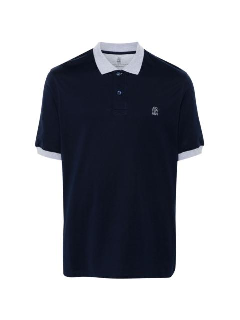 logo-embroidered polo shirt