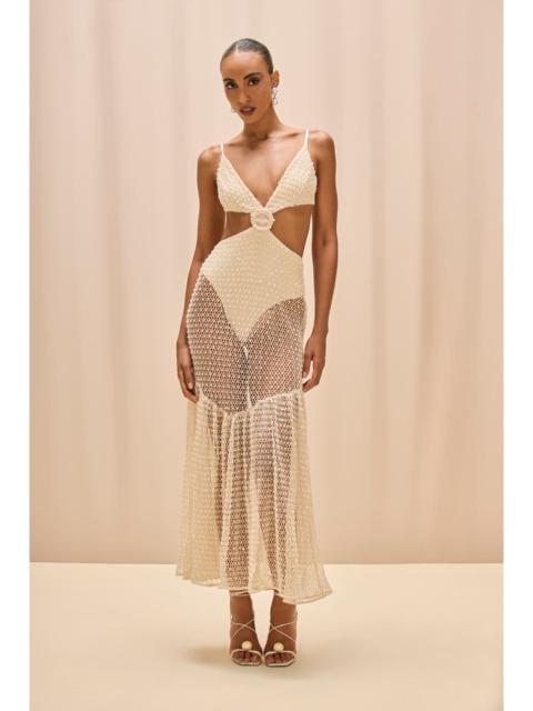 PatBO CROCHET BLOOM CUT OUT BEACH DRESS