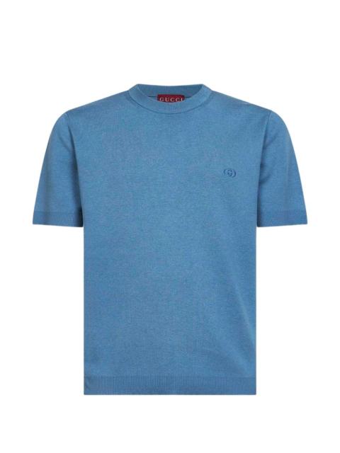 GUCCI logo-embroidered T-shirt