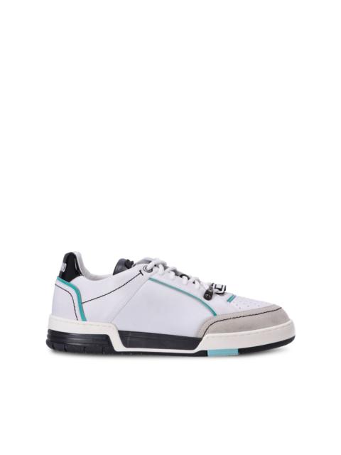 Moschino M. logo-appliquÃ© leather sneakers