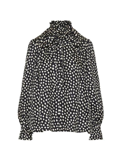 Chloé ruffled polka dot blouse
