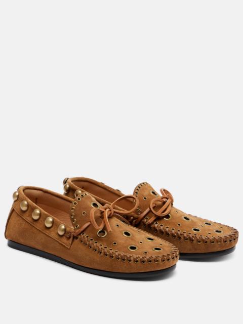 Isabel Marant Fitza studded suede loafers