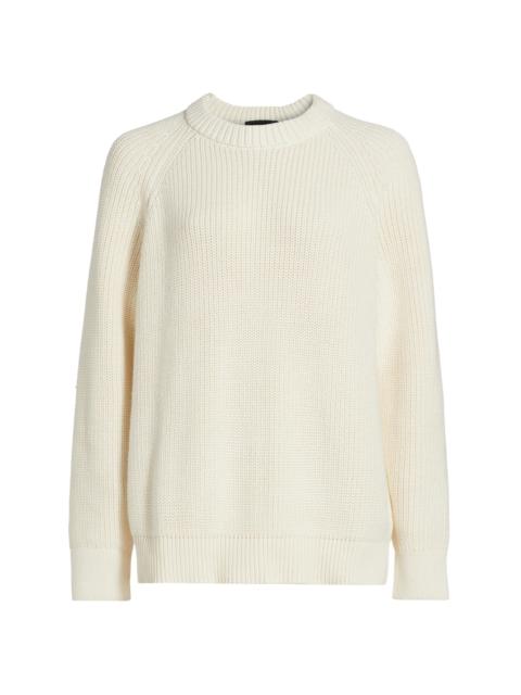 Jenni Kayne Women's Oversized Cotton Fisherman Sweater - Ivory