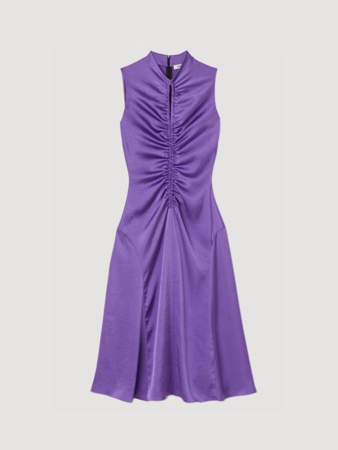 Sandro SATIN-FINISH MIDI DRESS