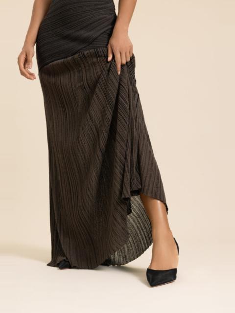 Amina Muaddi Holli Slingback 70 - Black Mesh