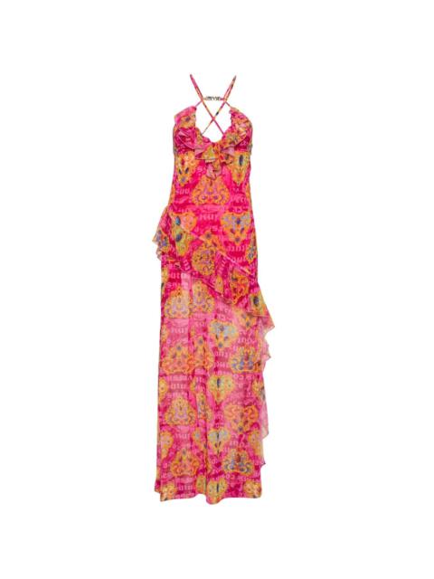 Heart-Couture-print maxi dress