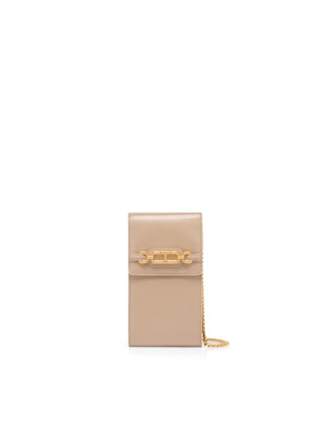 TOM FORD PALMELLATO-EFFECT LEATHER PHONE POUCH