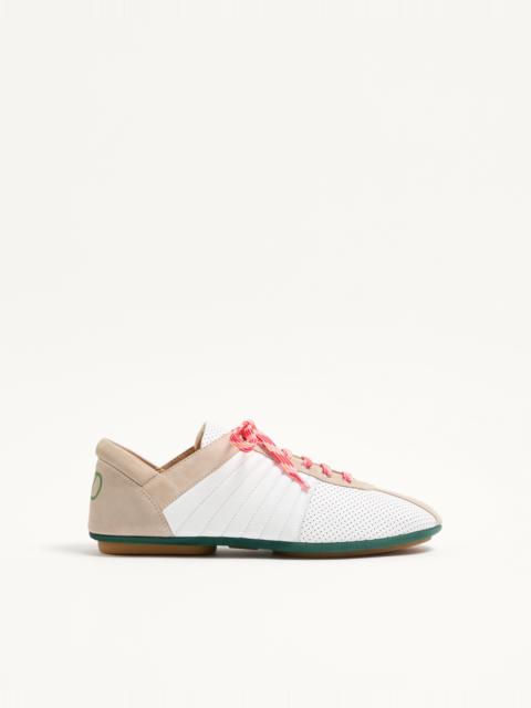 Valentino STRIKIE SNEAKER IN PERFORATED NAPPA AND SUEDE