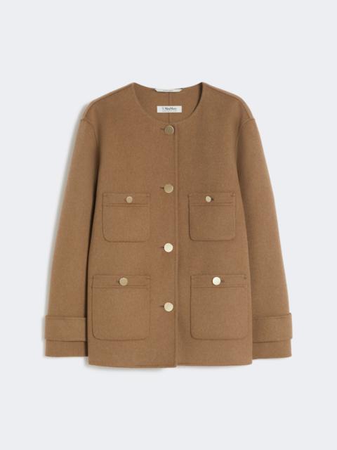'S Max Mara Cropped wool broadcloth jacket - CAMEL