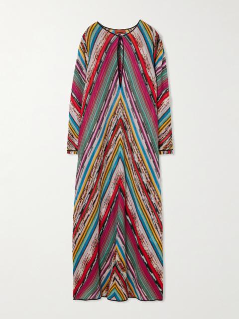 Missoni Striped Metallic Crochet-knit Coverup
