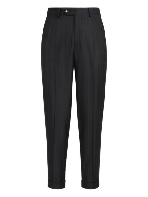 Brunello Cucinelli stripe pleat trousers