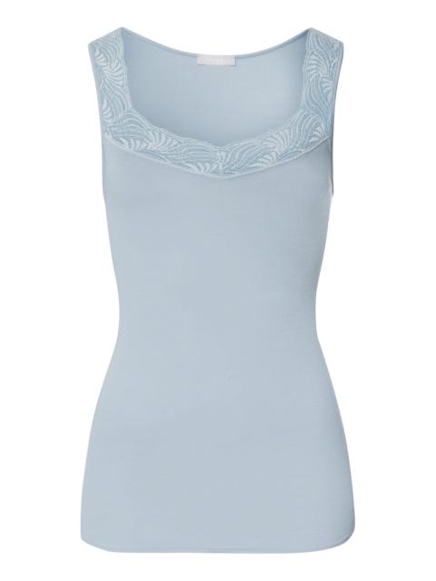 HANRO Cotton Delight Lace-Trim Cotton Tank Top