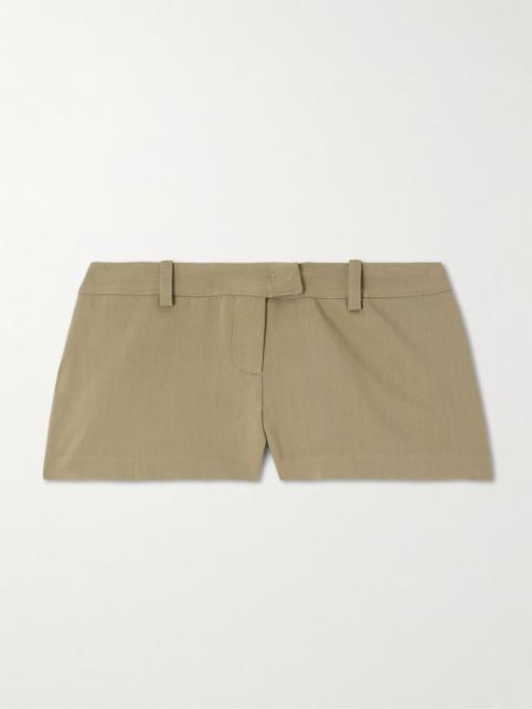 The Frankie Shop Roma twill shorts Army green