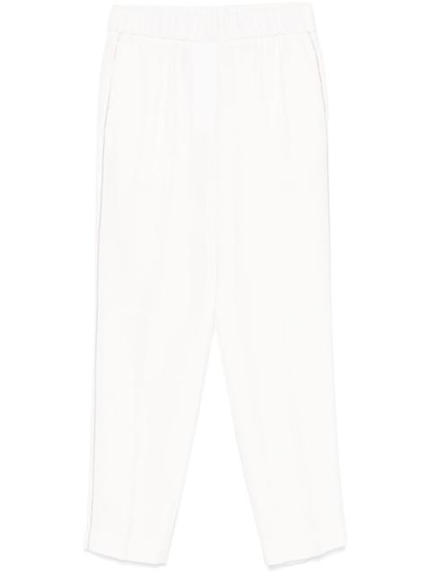 PESERICO beaded trim-detail trousers
